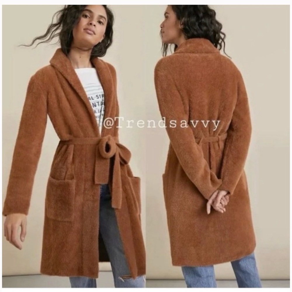 NWT Anthropologie Honey Amadi Nancy Eyelash Open Front Cardigan XS